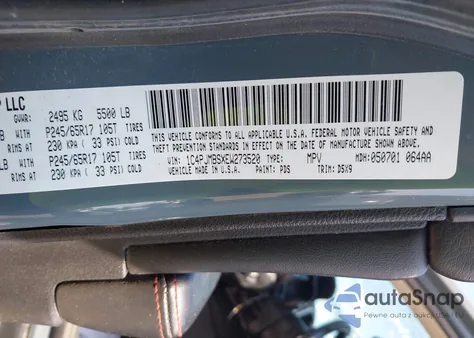 2014 Jeep Cherokee Trailhawk из США, поврежденный, VIN 1C4PJMBSXEW273520